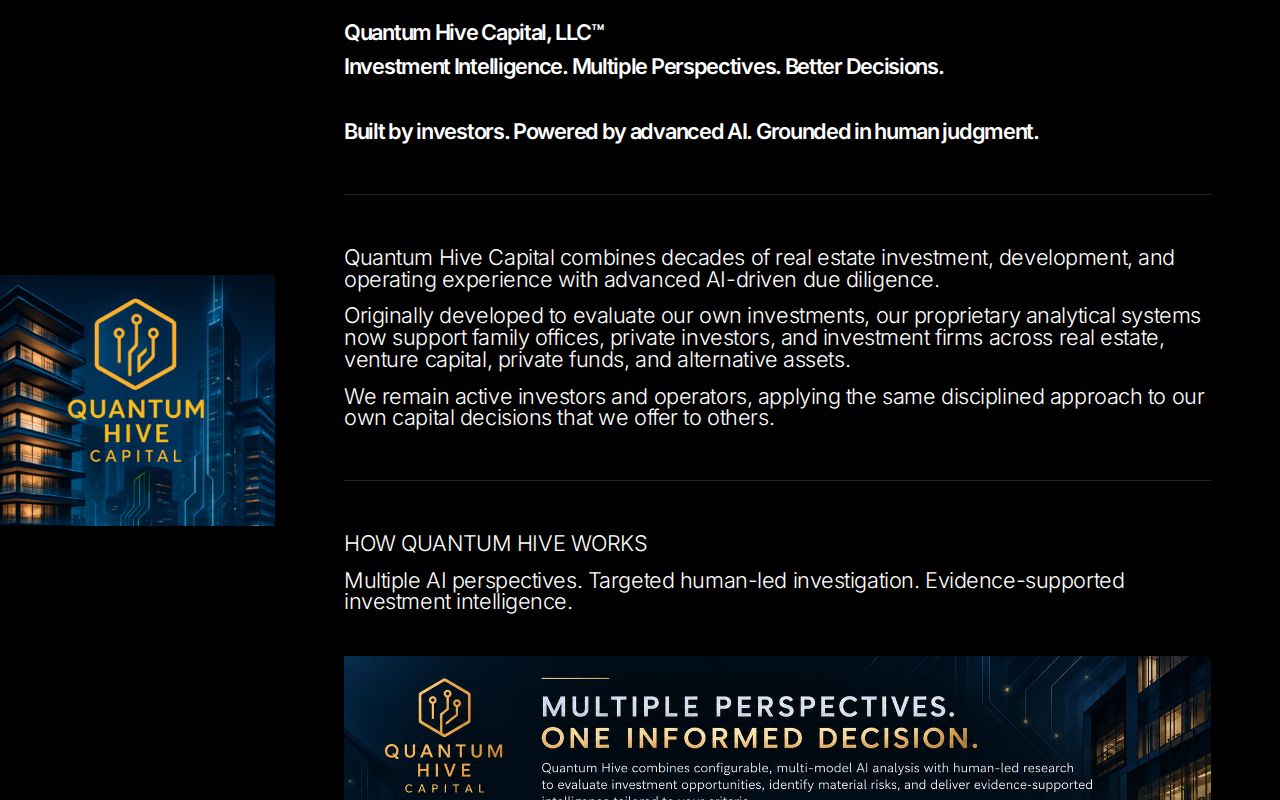 Quantum Hive Capital™ Institutional Screening. Insider‑Level Insight.
